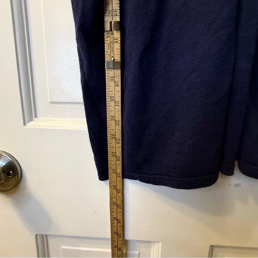 Boden Blue Tie Front Relaxed Linen Blend Sweater - Picture 8 of 10